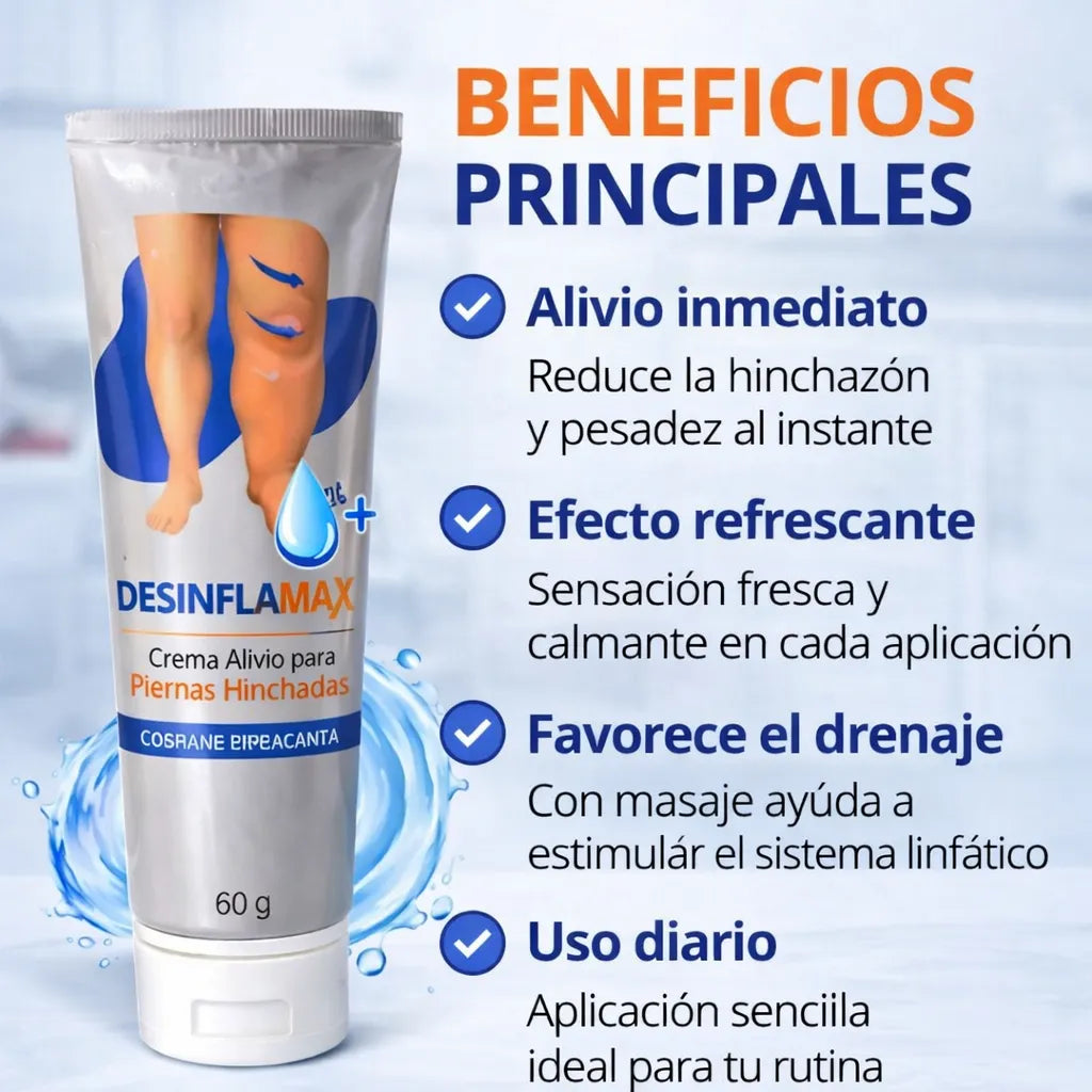 DESINFLAMAX -Piernas hinchadas y doloridas? Esto te va a aliviar en minutos