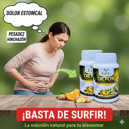 Zamia Detox Original apoya la limpieza interna de forma natural, ayudando a tu organismo a eliminar toxinas acumuladas (60 capsulas)
