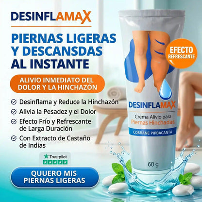 DESINFLAMAX -Piernas hinchadas y doloridas? Esto te va a aliviar en minutos
