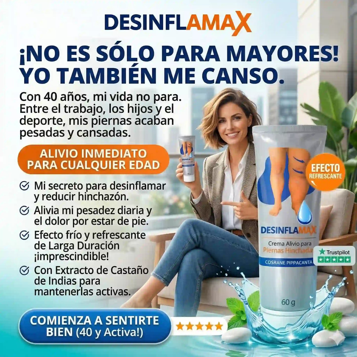 DESINFLAMAX -Piernas hinchadas y doloridas? Esto te va a aliviar en minutos