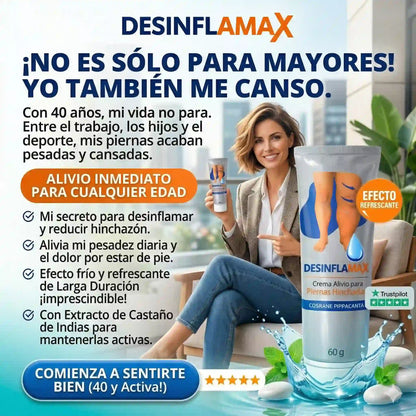 DESINFLAMAX -Piernas hinchadas y doloridas? Esto te va a aliviar en minutos