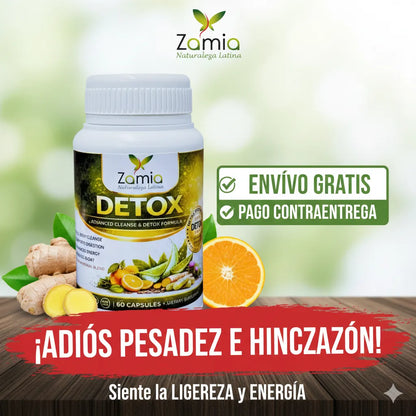 Zamia Detox Original apoya la limpieza interna de forma natural, ayudando a tu organismo a eliminar toxinas acumuladas (60 capsulas)
