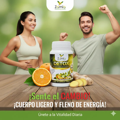 Zamia Detox Original apoya la limpieza interna de forma natural, ayudando a tu organismo a eliminar toxinas acumuladas (60 capsulas)