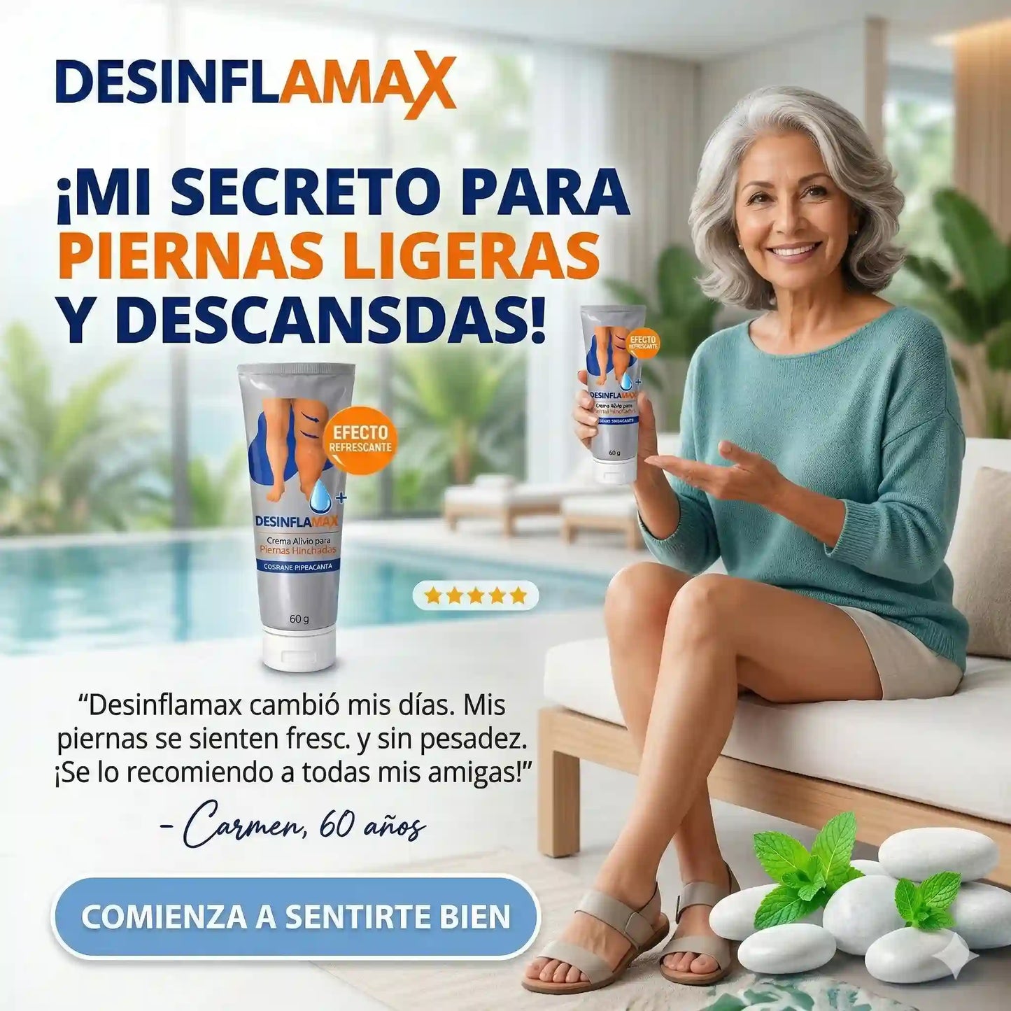 DESINFLAMAX -Piernas hinchadas y doloridas? Esto te va a aliviar en minutos