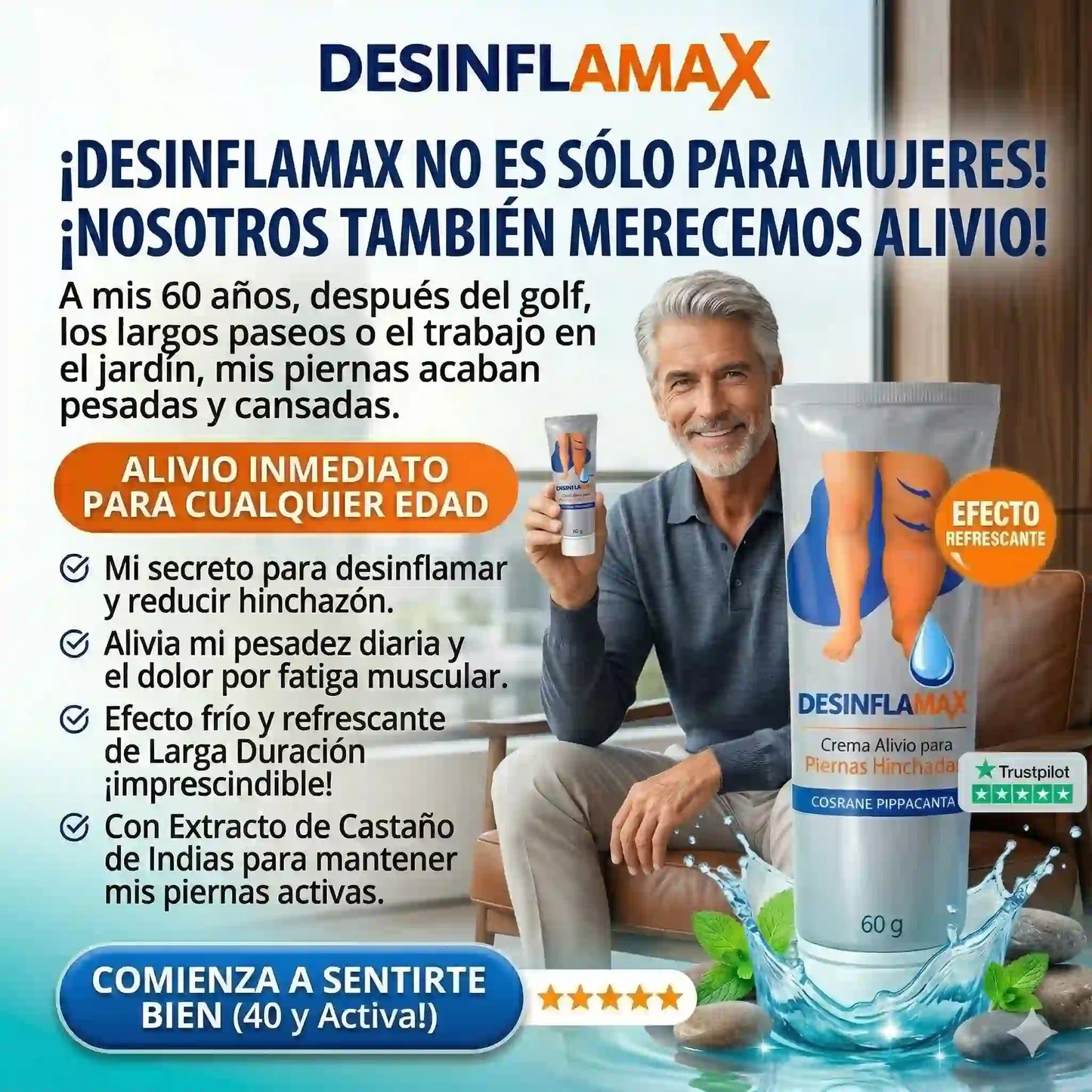 DESINFLAMAX -Piernas hinchadas y doloridas? Esto te va a aliviar en minutos
