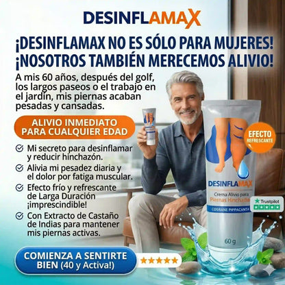 DESINFLAMAX -Piernas hinchadas y doloridas? Esto te va a aliviar en minutos