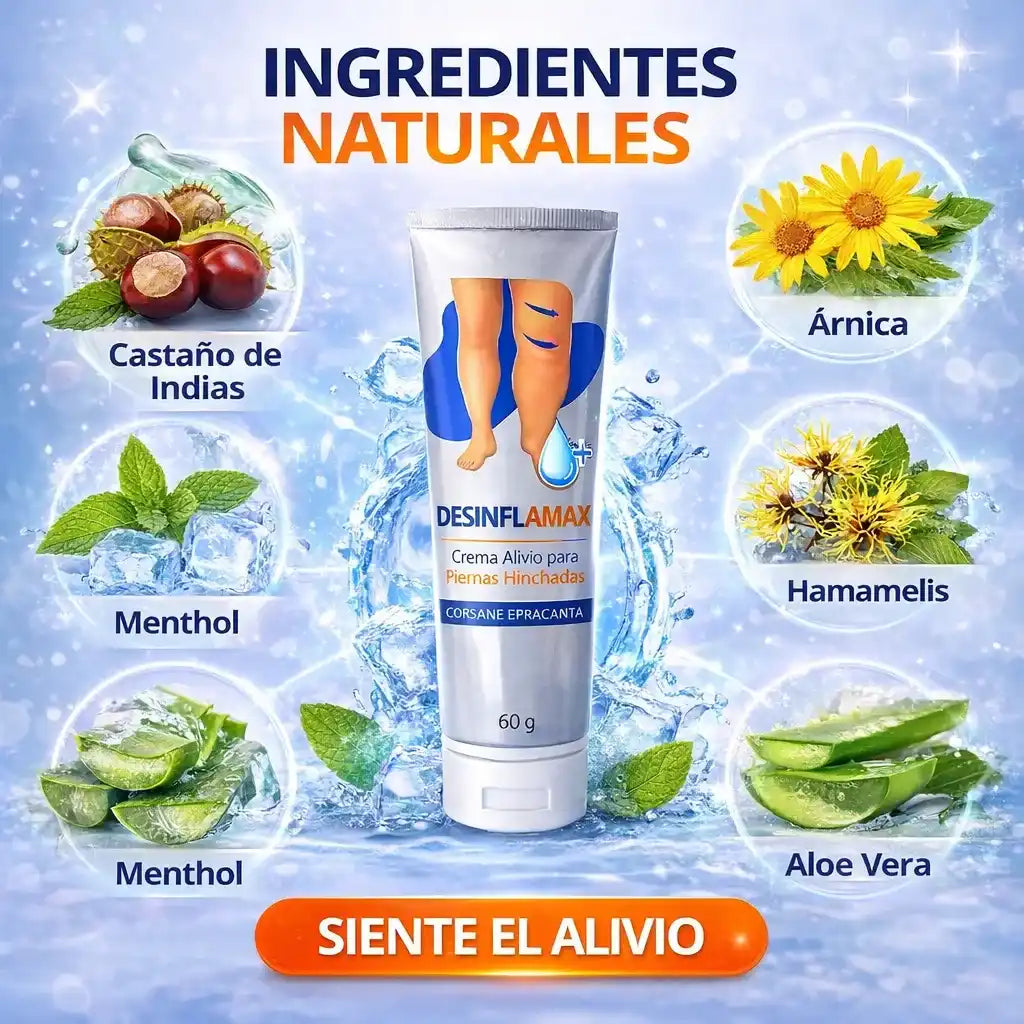 DESINFLAMAX -Piernas hinchadas y doloridas? Esto te va a aliviar en minutos